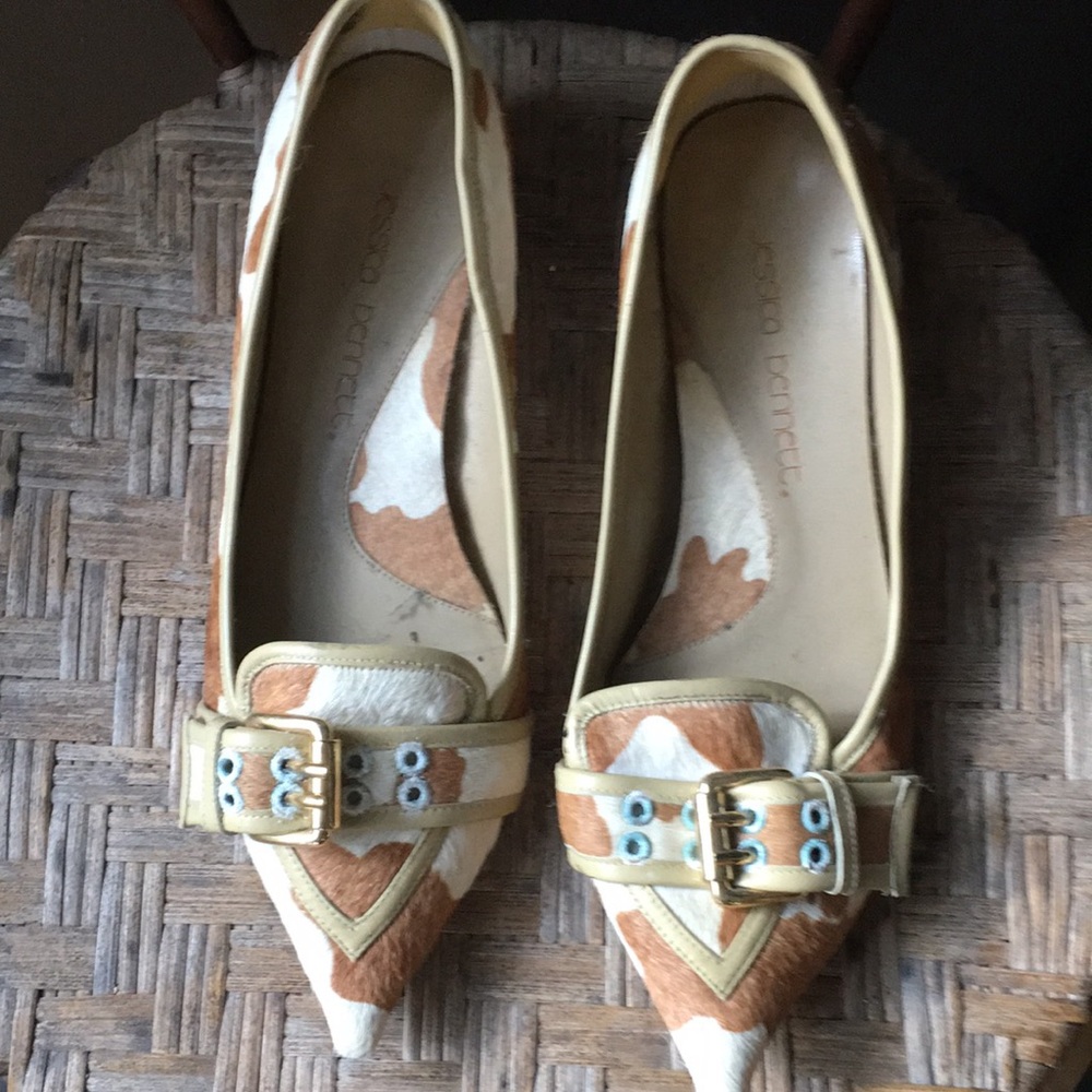 Cow fur Jessica Bennett loafers